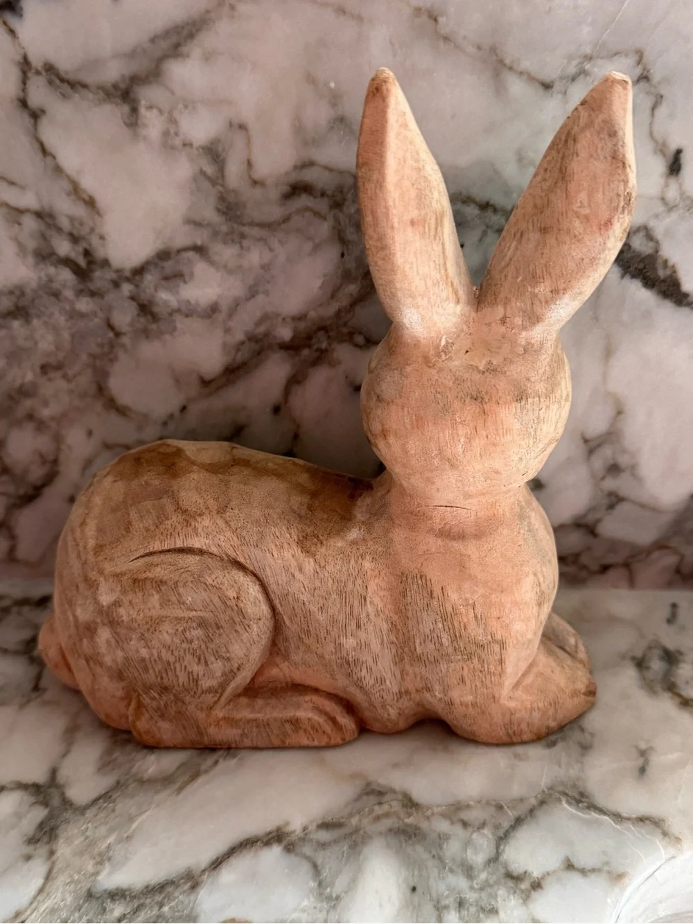 Wooden sitting bunny. Target Easter Rabbit Sculpture - Home Art